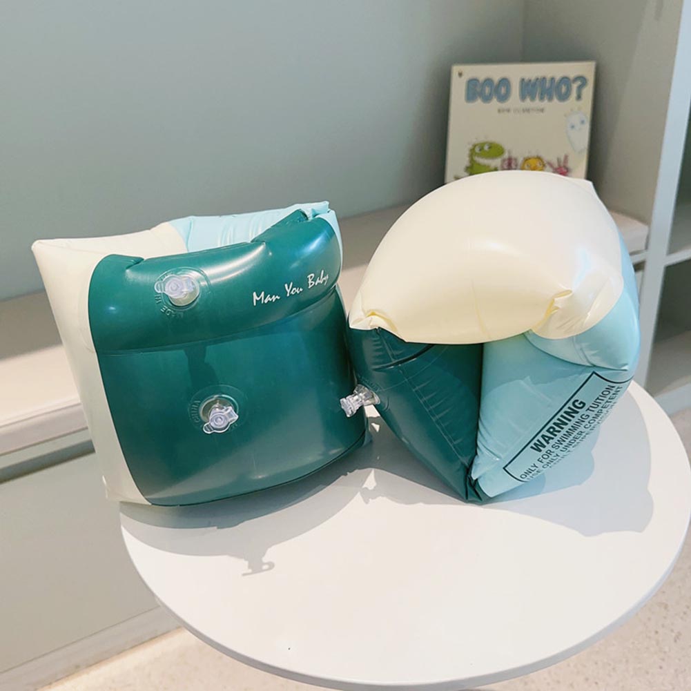 Manguitos circulares para brazo flotante, bolsa de aire doble, flotadores inflables para piscina, equipo de natación con estampado de PVC para adultos y niños, 1 par