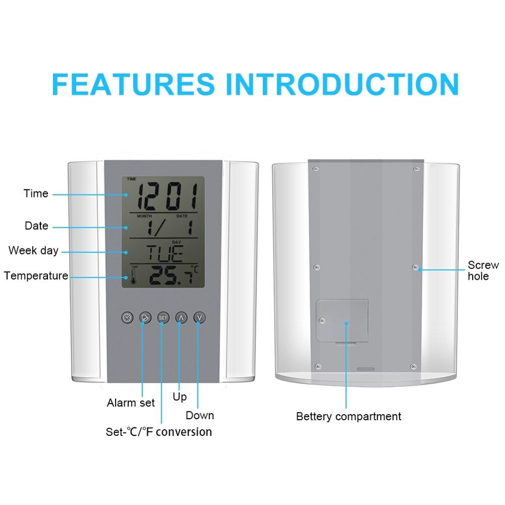 Multi-function Digital Thermometer Clock Temperature Display Desk Table Weather Desk Temperature Ectronic Household Mini Clock