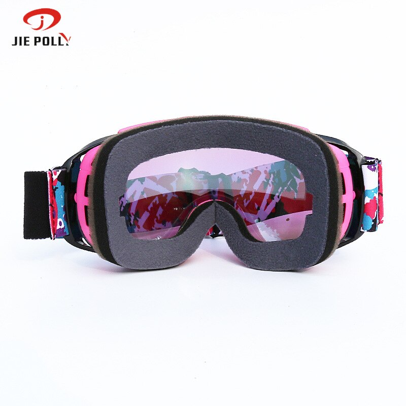 lv qi Ski Goggles Double Layer Anti-fog Ski Goggles Large Spherical Warm Cocker Myopia Windproof