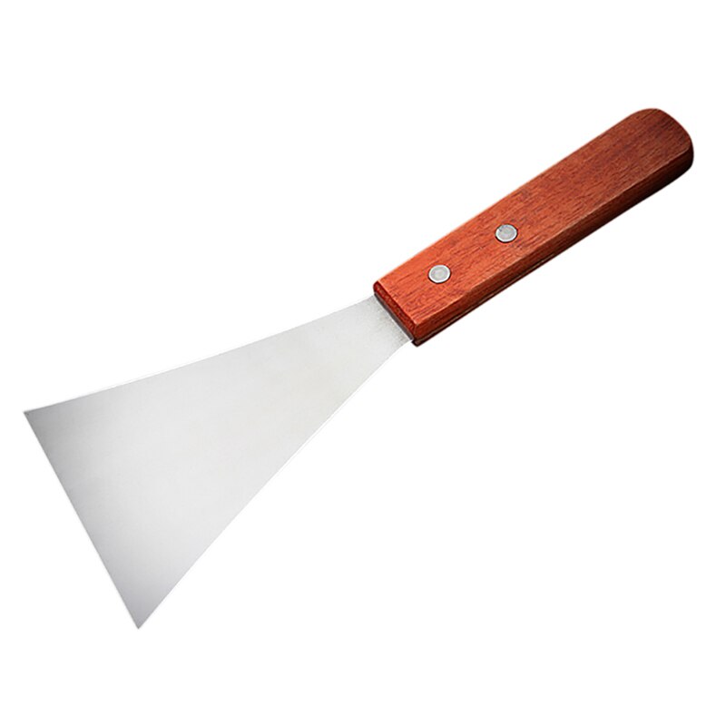 Trehåndtak rustfritt stål grillbiff pizza bakespade pizza spade ostspade: D
