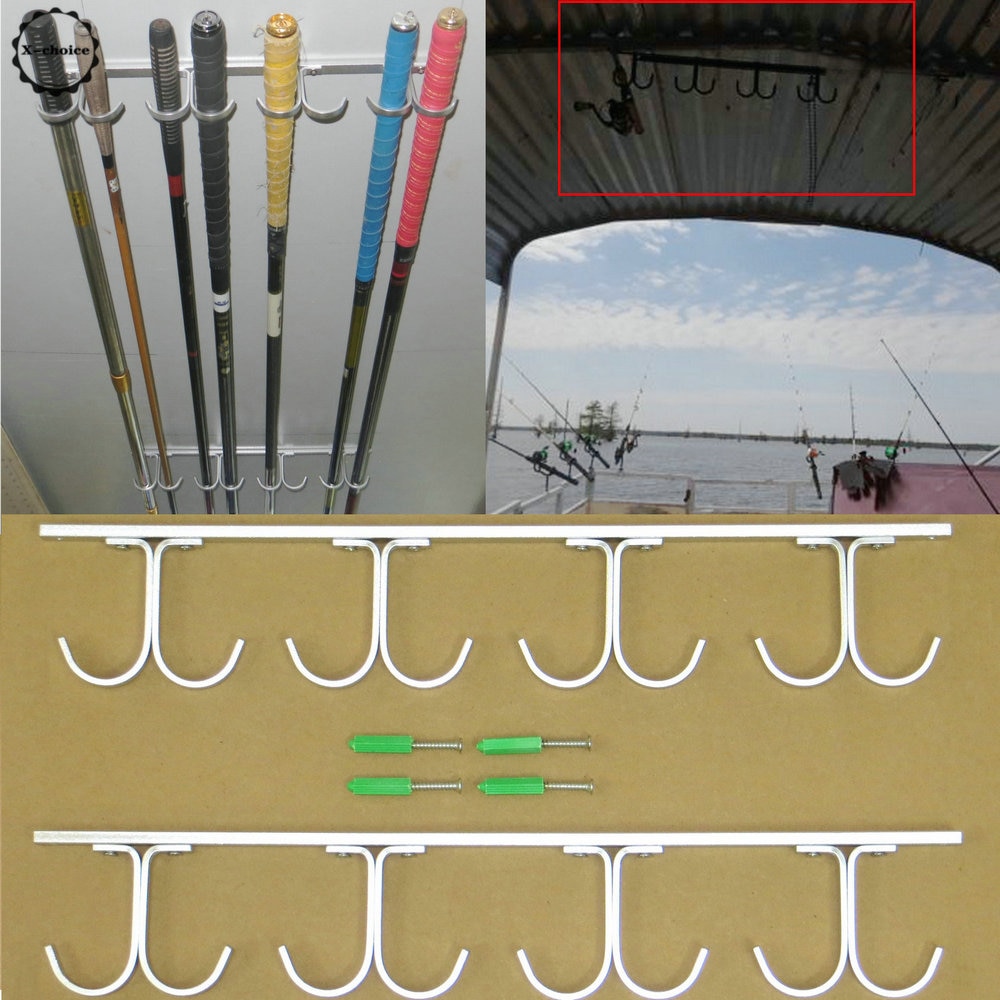 Rack'em Overhead Fishing Rod Rack,8-Rod Fishing Rod Rack,Aluminium Alloy Holder Garage Ceiling Mount Storage