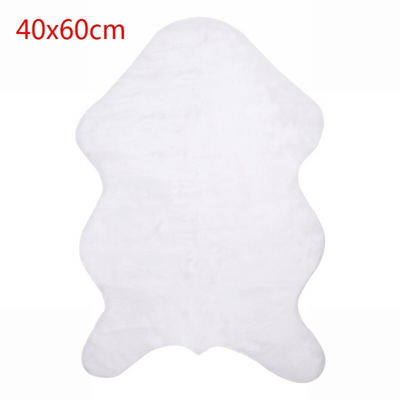 Tapis fourrure artificielle en peau de mouton | Tapis poilu de salon et de chambre à coucher, fourrure de peau, tapis de surface uni et pelucheux, tapis Faux lavable pour chambre à coucher: A-3 40x60cm