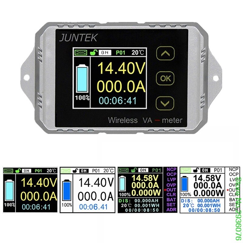 Voltmètre bidirectionnel sans fil DC 400V 300A ampèremètre capacité Volt compteur de puissance