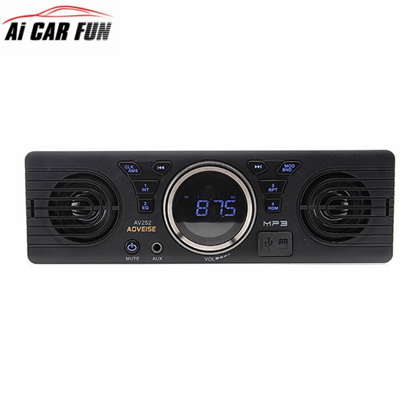 AV252 12V Car Radio Tuner In-dash Audio MP3 Player Car Stereo FM Radio Bluetooth 2.1 + EDR with USB / TF Card Port MP3 / WMA