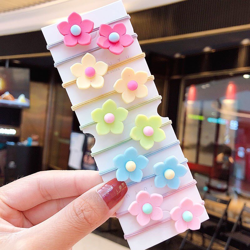 10 ks/sada dojčenské doplnky gumičky do vlasov pre deti elastické gumičky do vlasov detská čelenka pre dievčatko zaväzovací krúžok na hlavu scrunchie