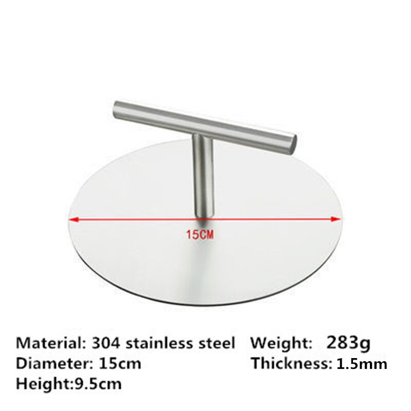 Grill roast squid cake tools Steak press pressure iron board Flat meat hovel cooking BBQ kitchen cooking utensils: 15cm