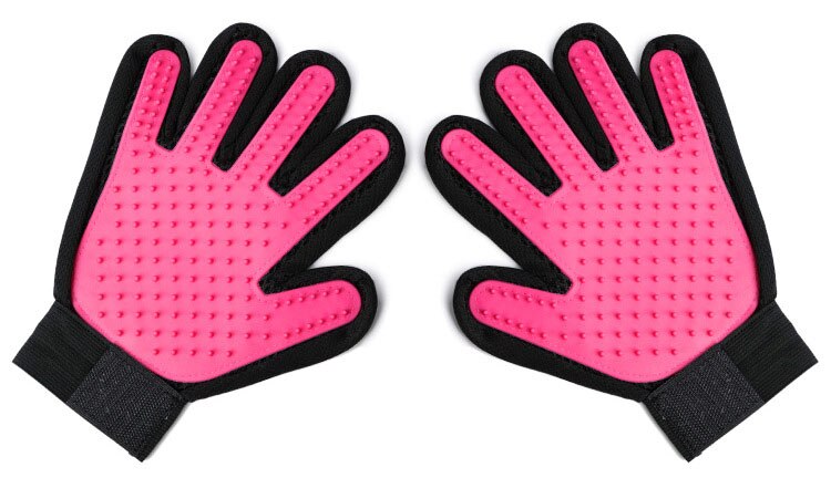 Pet Cat Glove For Animal Comb Cat Grooming Deshedding Right Hand Hair Removal Brush Finger Touch Glove: 2 / Just Left Hand
