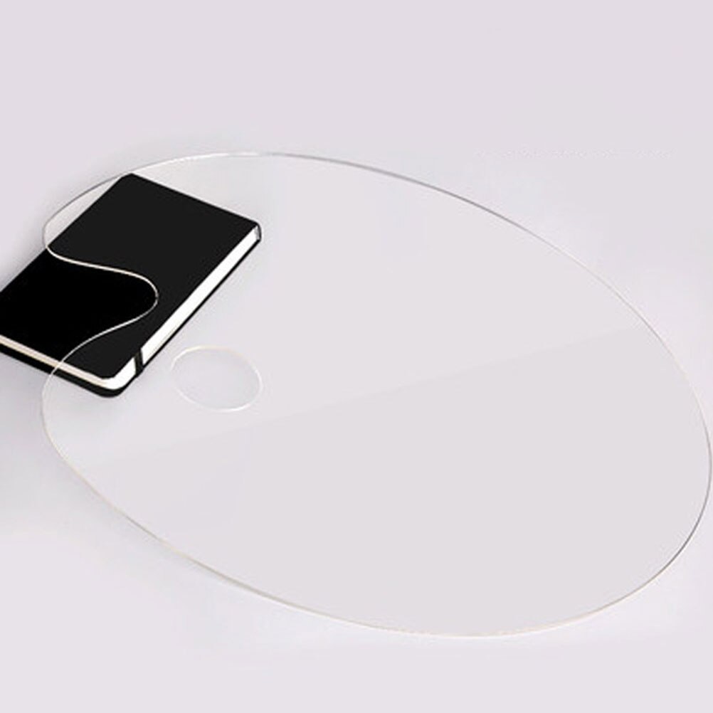 Clear Acrylic Paint Palette Transparent Art Palette Elliptical Palette for DIY Art Craft Painting