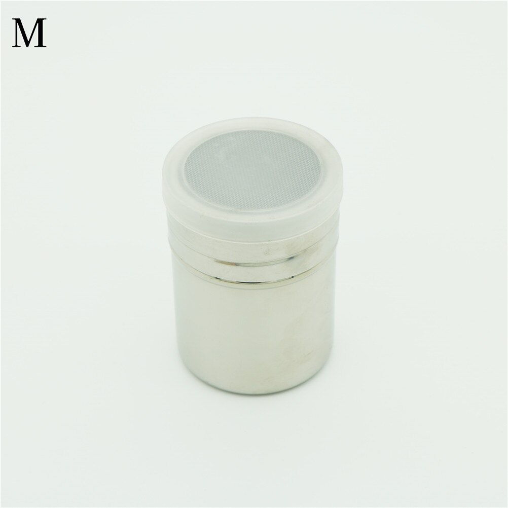 1Pc Silver Stainless Steel Flour Salt Sifter Icing Sugar Dredger Cocoa Chocolate Powder Shaker 3 Sizes: M
