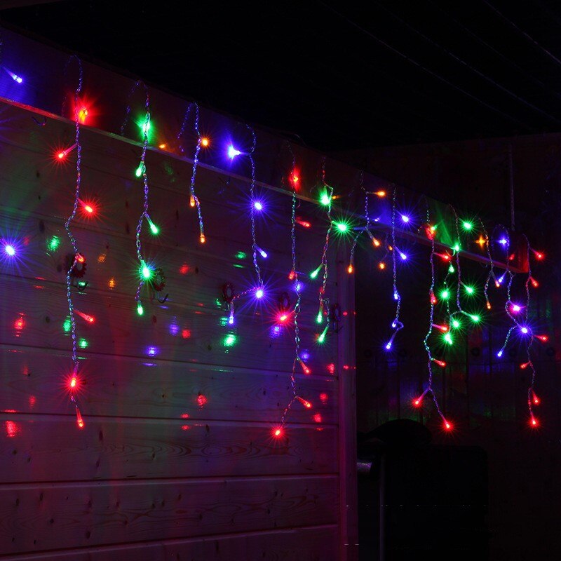 Outdoor Straße Girlande 5/8/12M Wasserdichte Connecter Eiszapfen Lichter Dekore für Hof Traufe Dach Korridor Veranda pavillon UK EU Stecker in: Multi-color / 8M 240LEDs