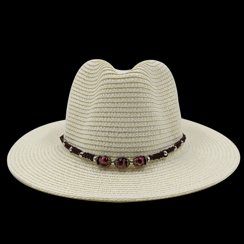 Jazz Top Chapéu de Palha Rosa Novos Acessórios Chapéu de Praia Chapéu de Homens e Mulheres Novo Chapéu de Sol Essencial Verão Praia Viagem: Cáqui