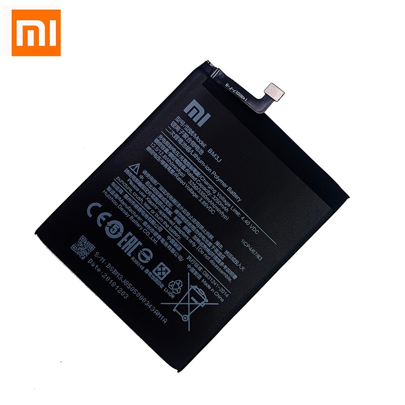 100% Original Xiao Mi Telefon Batterie BM3J 3350mAh für Xiaomi Mi 8 Lite Ersatz Batterien + Freies werkzeuge