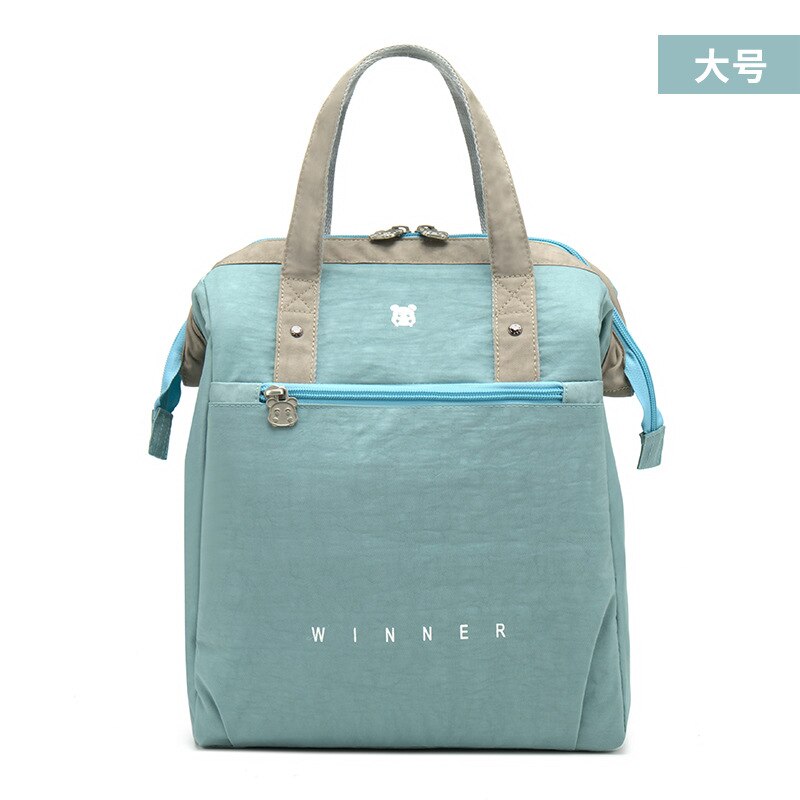 Reise Isolierte Mittagessen Taschen Thermo Schulter Kühler Taschen Frische Halten Bento Beutel Picknick Verdicken Container Zip Tote Zubehör: BLUE L