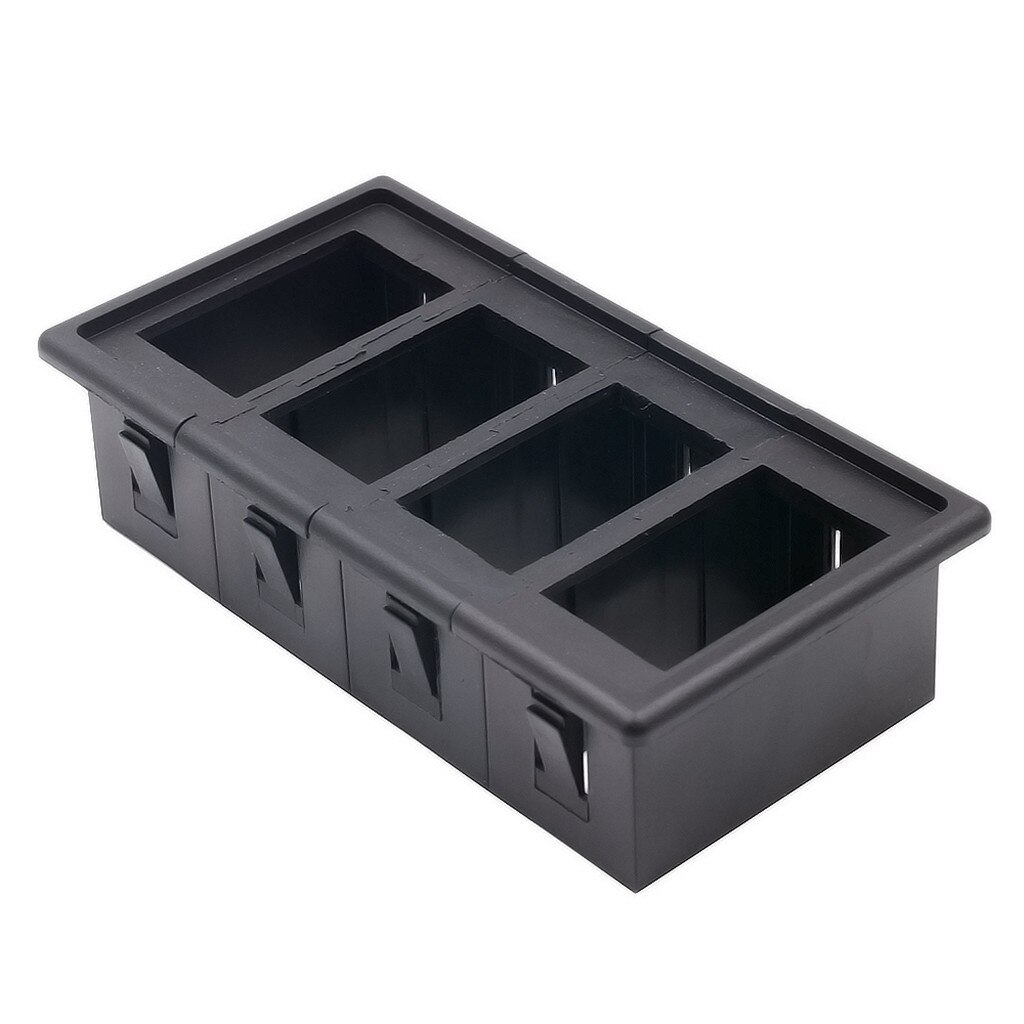 switch fixing frame Car Boat Rocker Switch Clip Panel Patrol Holder High And Low Temperature Resistent Switch Fixed Box 1-8 Hole: 4 Hole