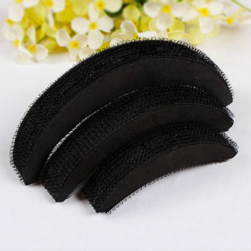 3pcs/Set Black DIY Hair Bump Volume Beehive Hair Bump Hair Pad Height Puff Paste Tools Hair Style Accessories