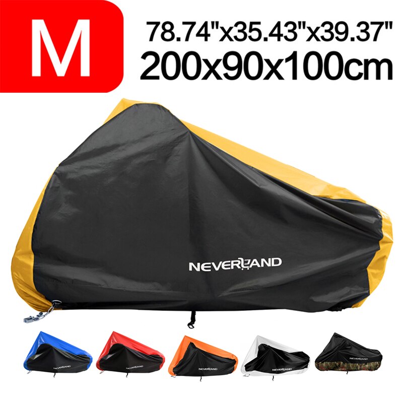 Neverland M 200cm Waterproof 190T Covers Dirt Bike Motorcycle Motors Dust Rain Snow UV Protector Cover Indoor Outdoor D35