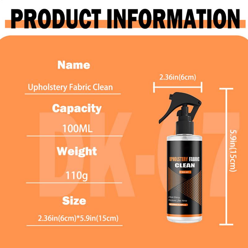 Autopolsterreiniger 100ml, autoinnenraum-stoffreiniger-spray, innenreinigungswerkzeuge, autoreinigungsschaum, autopflegeprodukte