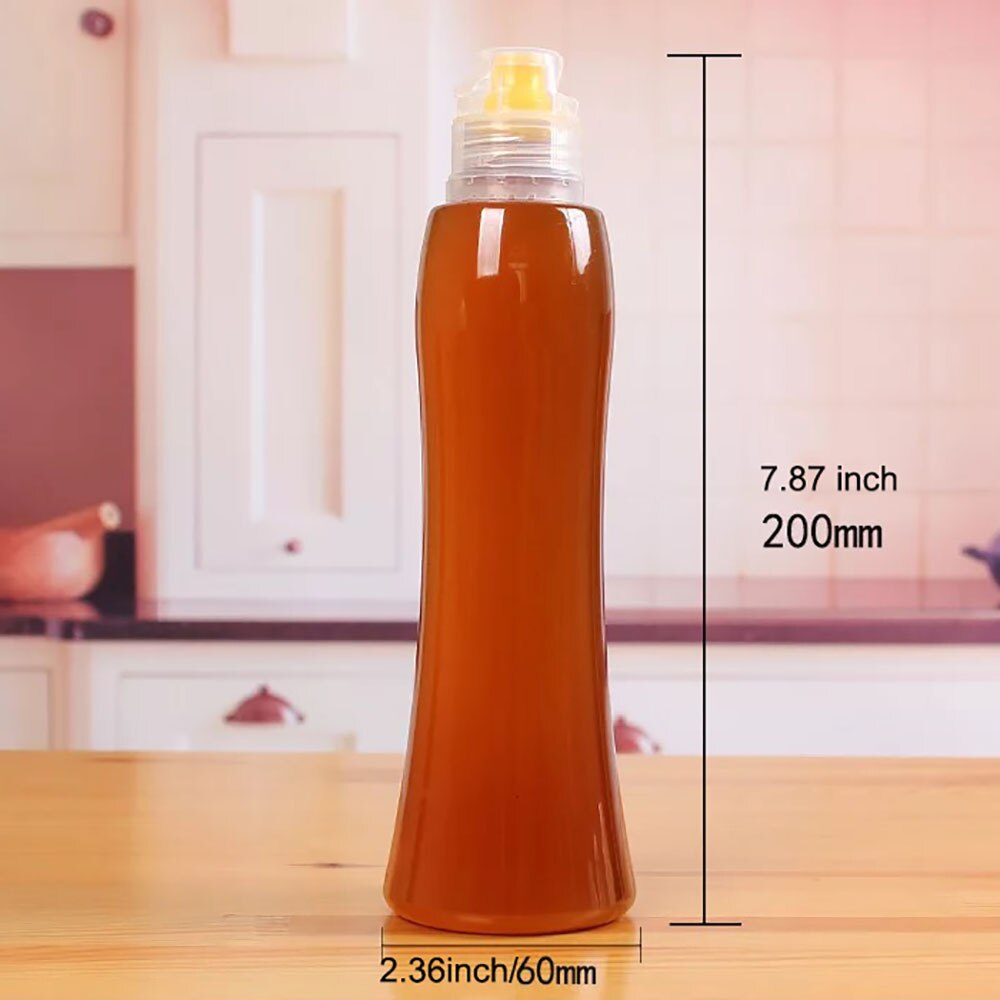 4 kleuren herbruikbare knijphoningpotten voor thuis, keuken, plastic sauscontainers, flessen voor sauzen, saladebewaardispenser: Geel