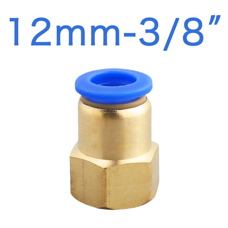 Slang 4mm 6mm 8mm 10mm 12mm pneumatiska kopplingar 1/8 '' 1/4 '' 3/8 '' 1/2 '' invändig tryckgänga för anslutning av luftrör: Pcf 12-03