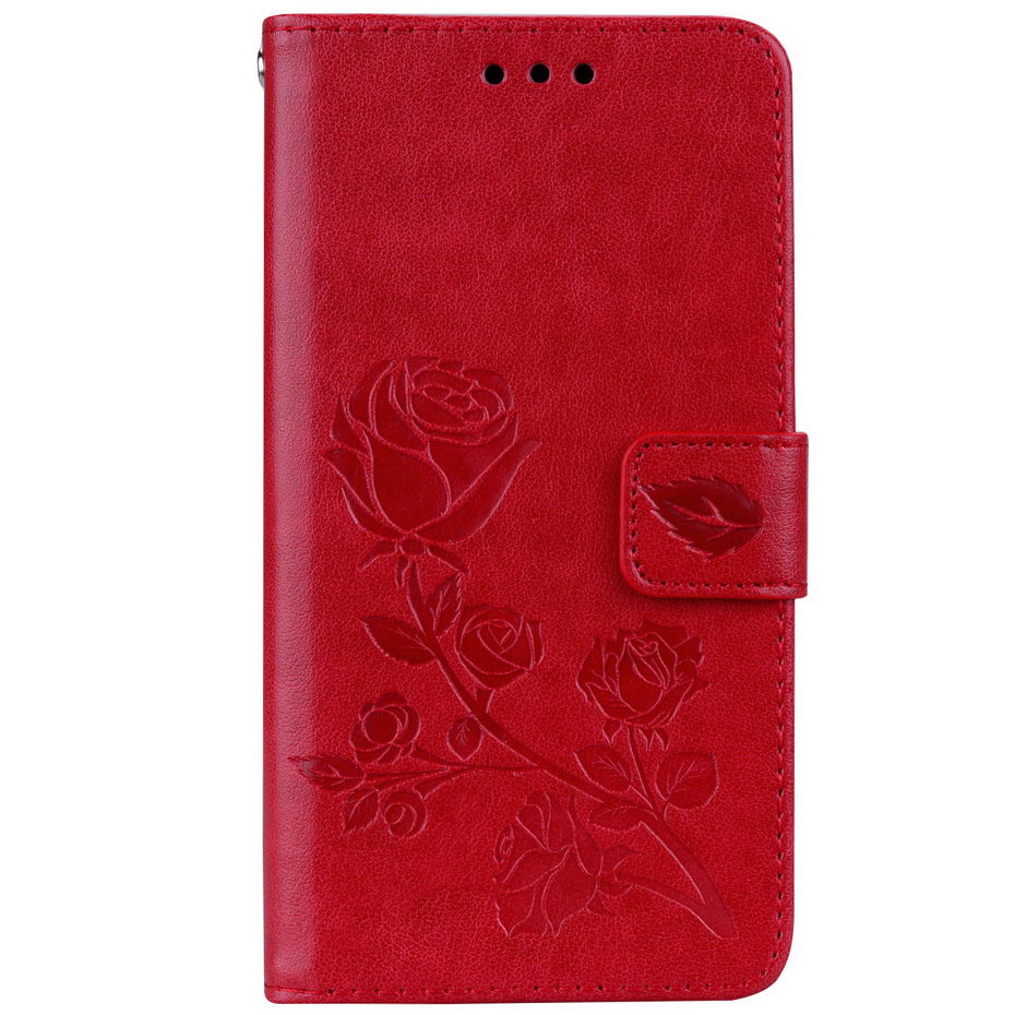 Cases For Xiaomi Redmi A4 Case Redmi 4A 4 A Luxury Leather Wallet Flip Cover Case for Xiaomi Redmi 4A fitted cases mobile parts: Red