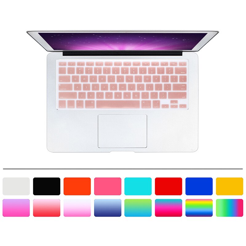 Silikon Tastatur Abdeckung Schutz Haut für Apple Macbook Pro MAC 13 15 Air 13 Weiche tastatur aufkleber 9 Farben