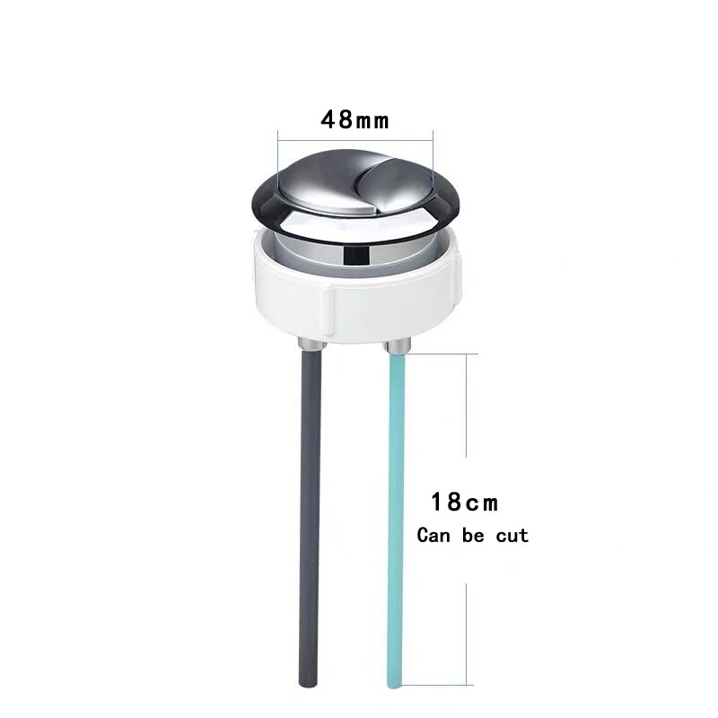 Toilet Accessories 48mm Toilet Double Flush Round Head Button Electroplated Water Tank Switch