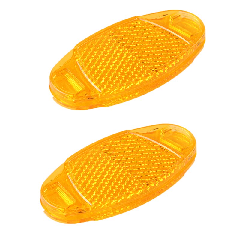 2 uds bicicleta Reflector para radio luz de advertencia de seguridad de llanta de rueda de montaje reflectante noche reflectores luces de luz ciclismo: 2Pcs Orange