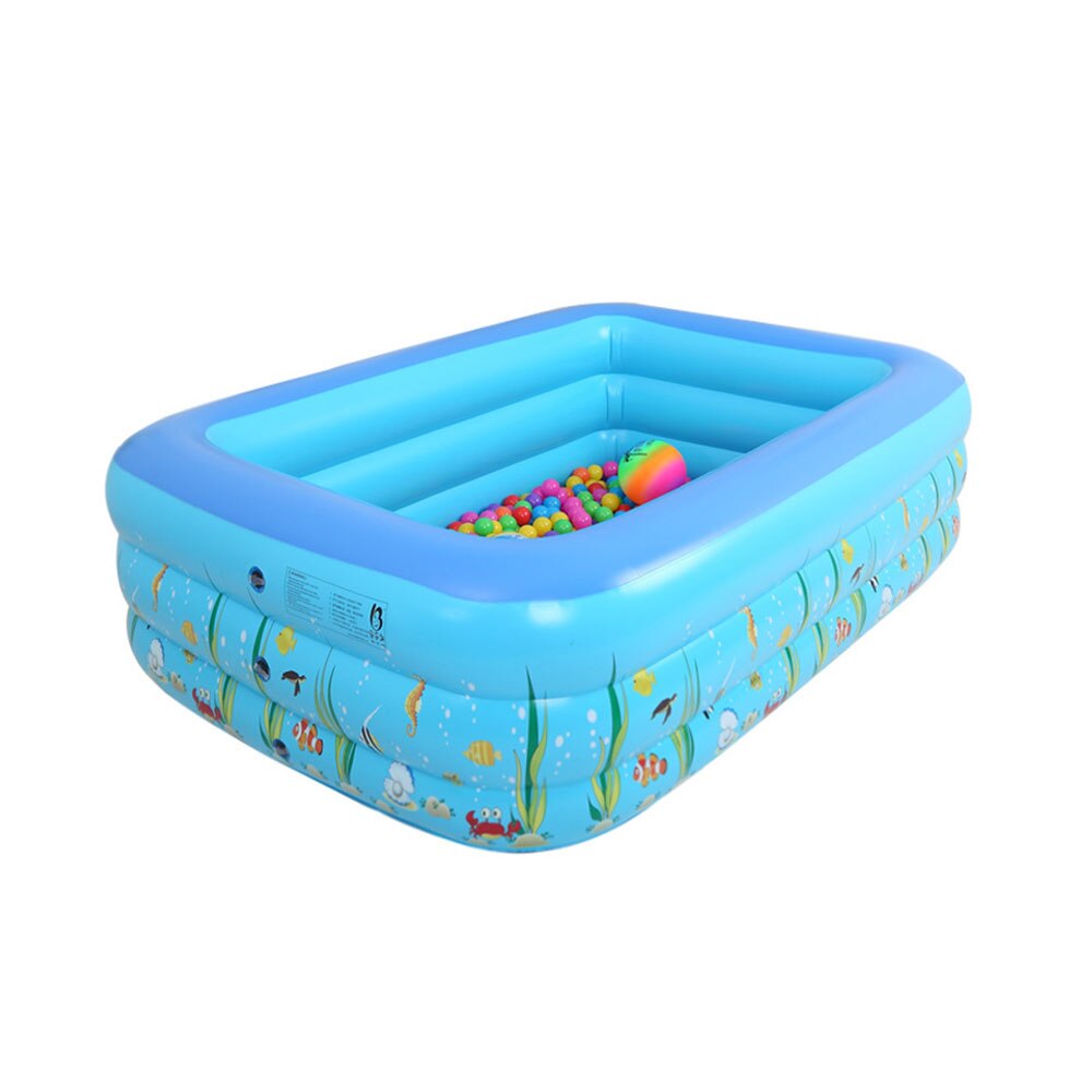 Inflatable Swimming Pools Kiddie Bathtubs Family Swimming Pool Swim Center for Kids Adults Babies Outside Garden 130x90x55 cm