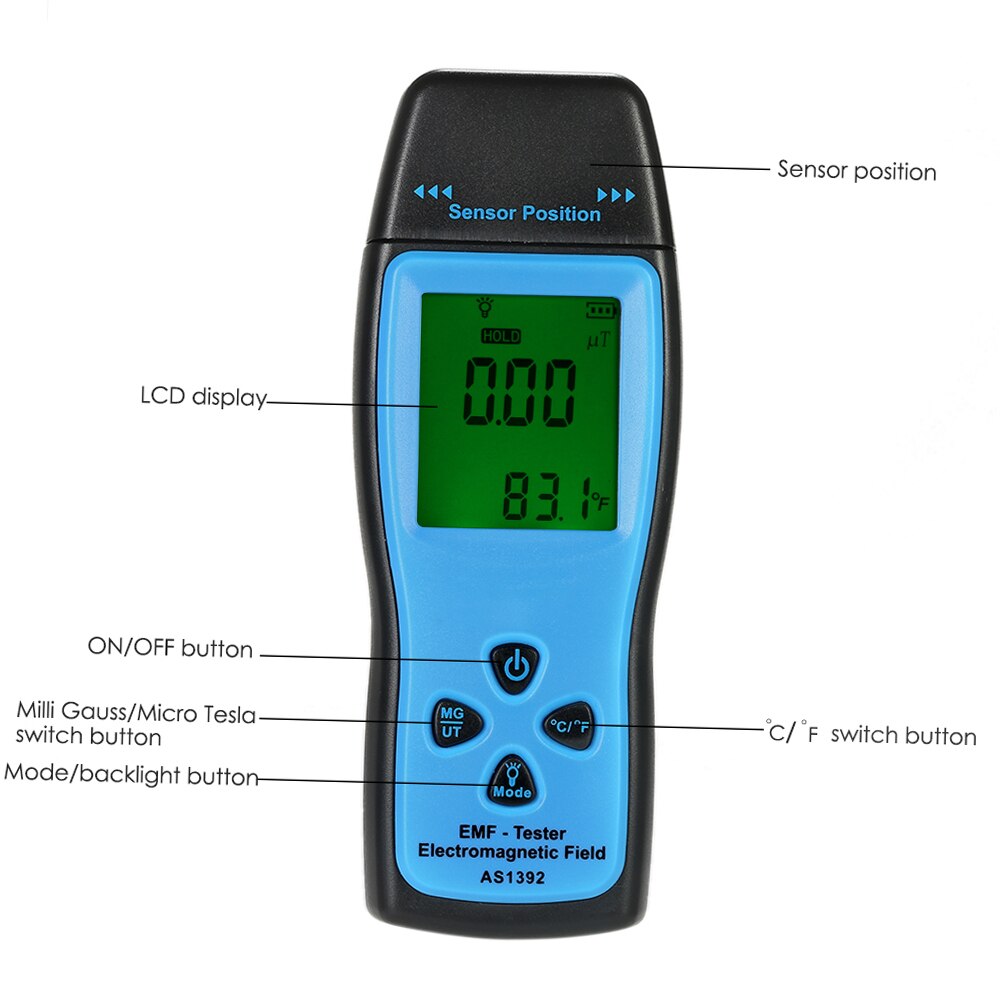 Handheld Geiger Counter Mini Digital LCD EMF Tester Electromagnetic Field Radiation Detector Meter Dosimeter Tester Counter
