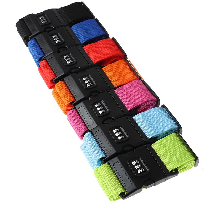 1pc Reisegepäck koffer sicheres Schloss langlebiger Nylon-Packgurt Gürtel Passworts chloss Schnallen riemen Gepäck gurt