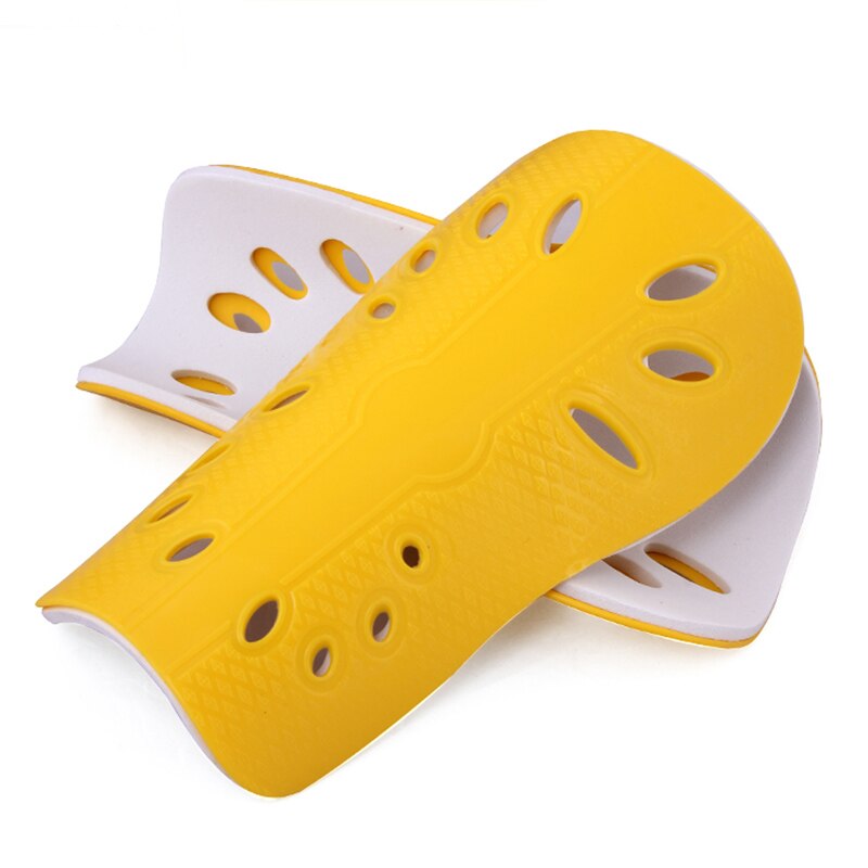 1 Pair Adults Soccer Guards Leg Protector Football Shin Pads Plastic Outdoor Sport Leg Protective Gear Shin Guard: YELLOW