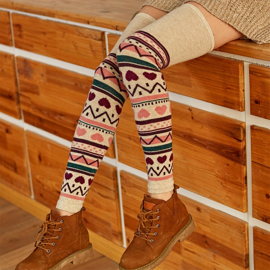Unbranded Women's Thigh High Over The Knee Socks – Cable Knit, Cotton, One Size, Multicolor, Warm & Stretchy
