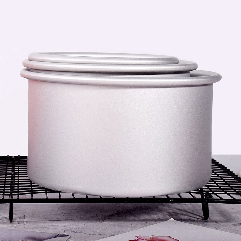 Molde para pastel de 4/5/6/7/8 pulgadas, bandeja para hornear pasteles de aleación de aluminio con fondo extraíble, molde redondo, accesorios para hornear con patrón de sartén