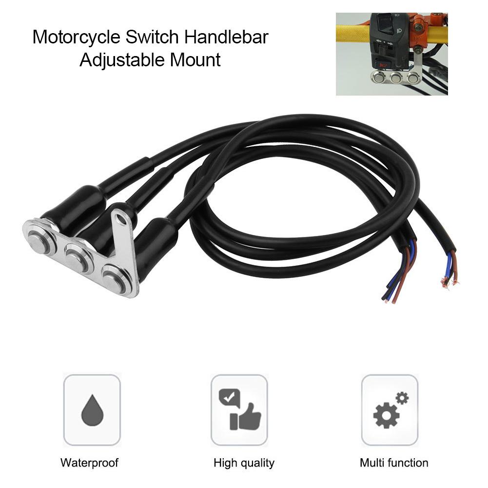 Motorrad Motorrad Schalter Lenker Einstellen montieren Wasserdichte Schalter AUF-aus 3 Tasten Für Scheinwerfer Horn Drehen Signle mit LED