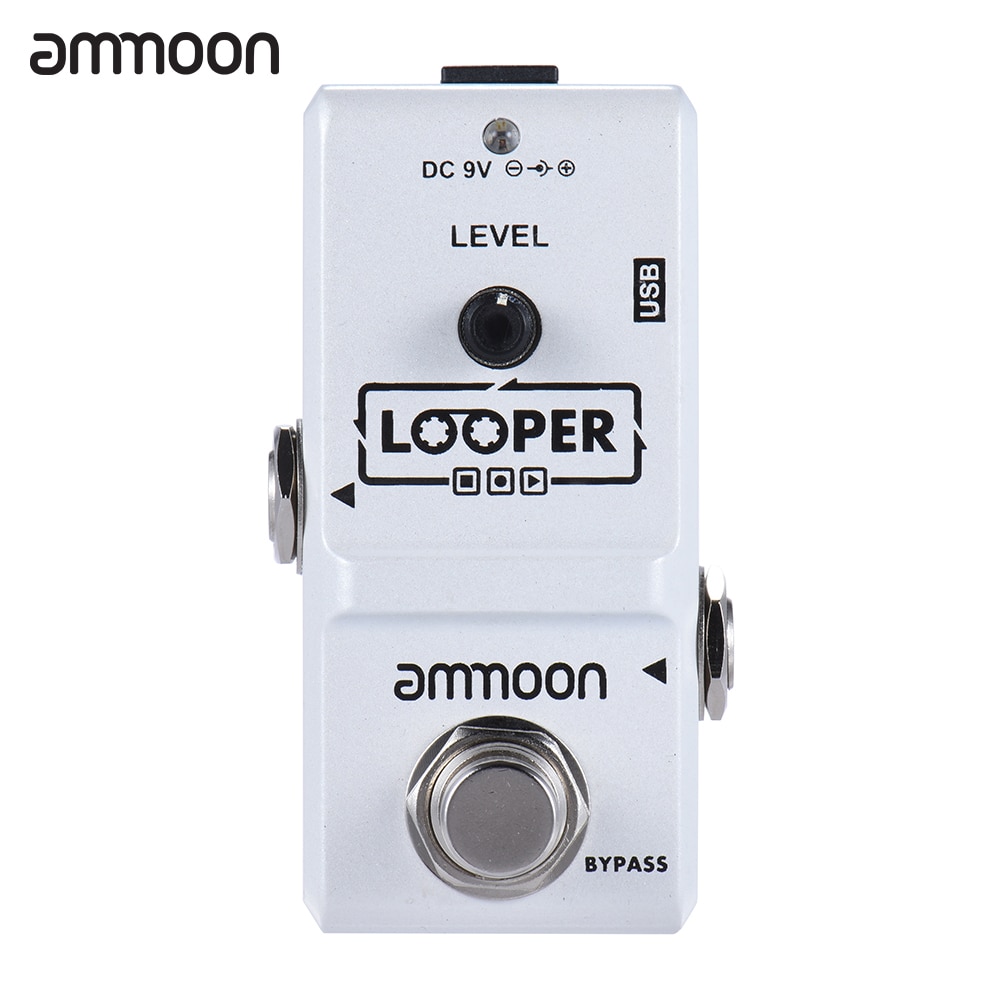 ammoon Nano Loop PockRock Electric Guitar Effect Pedal Looper True Bypass reverb effect REVERSE Guitar Pedal Adapter for Guitar