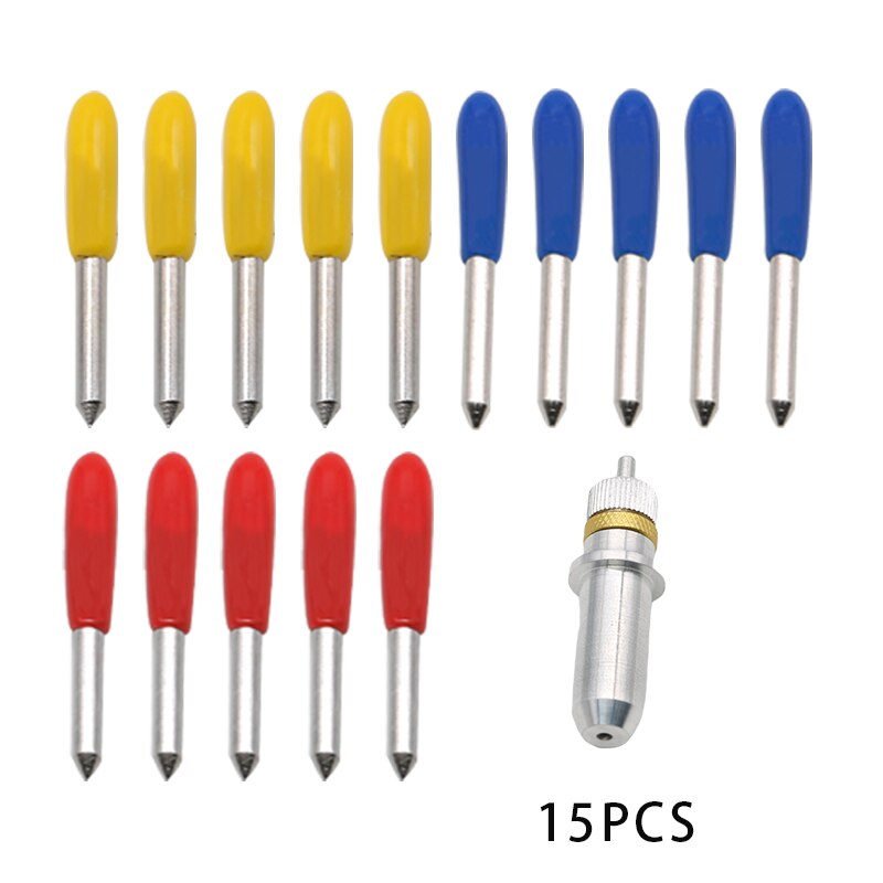 30/45/60 Degrees Roland Cricut Plotter Blade Knife Cutter Blades Vinyl Cutter Offset Knife Blade for Carving Tool Milling Cutter: 16PCS