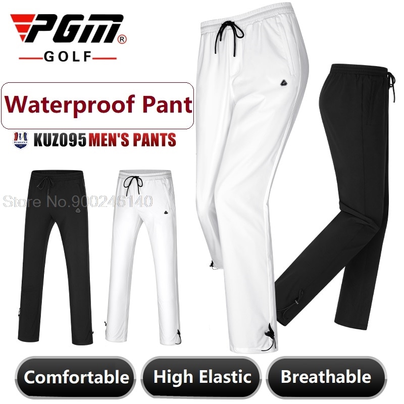 Pgm Sportswear Golf Pants Men High Elastic Waterproof Golf Trousers Man Table Tennis Full Length Pants Casual Sweatpant