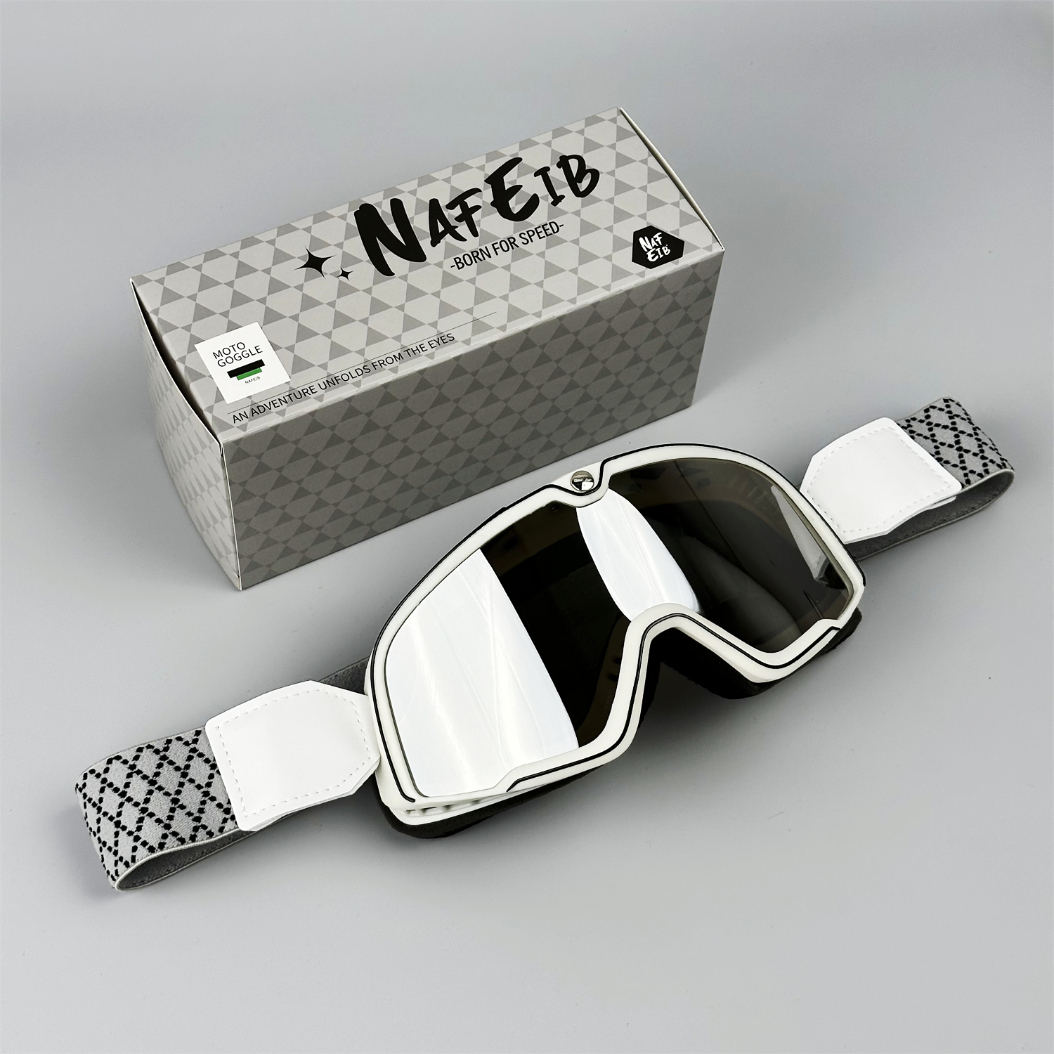 Bikers Retro Motorbril Bril Vintage Moto Klassieke Bril voor Pilot Style Steampunk ATV Bike Koperen Helm: Zilver