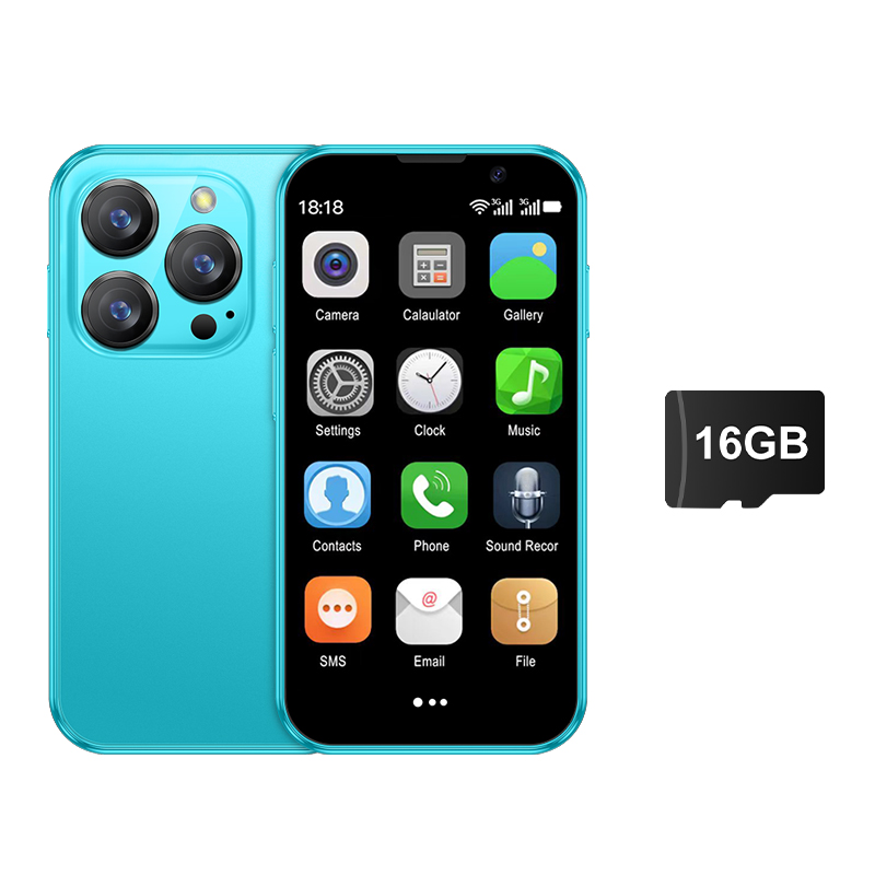 SERVO-Mini-Smartphone, 3,0-Zoll-HD-Anzeige, Android 9.0-praktisch, 2 GB + 16 GB, Gesicht-Entriegelung, 3G-Mobilfunk-GPS, kleine Smartphones: Lila