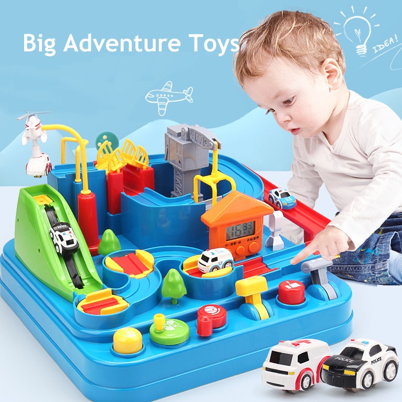 Kinderen Rail Auto Speelgoed Racing Trein Tracks Adventure Handleiding Cars Tafel Spel Puzzel Speelgoed Voor Kinderen Huis Play Game
