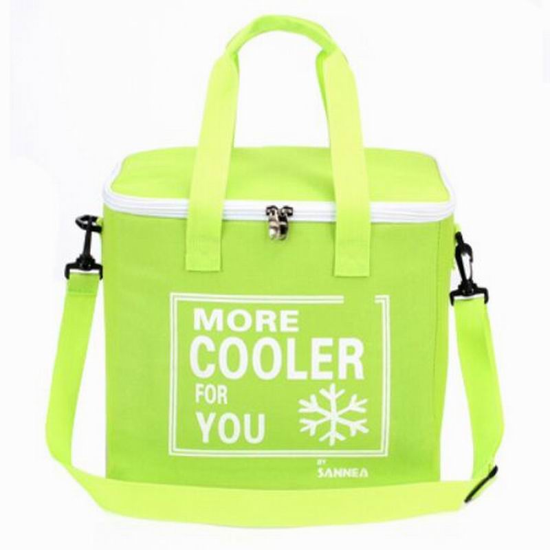 20L rectanglar koeltas koele geïsoleerde schoudertas picknick lunchbox ice pack thermische schoudertas voor voedsel fruit