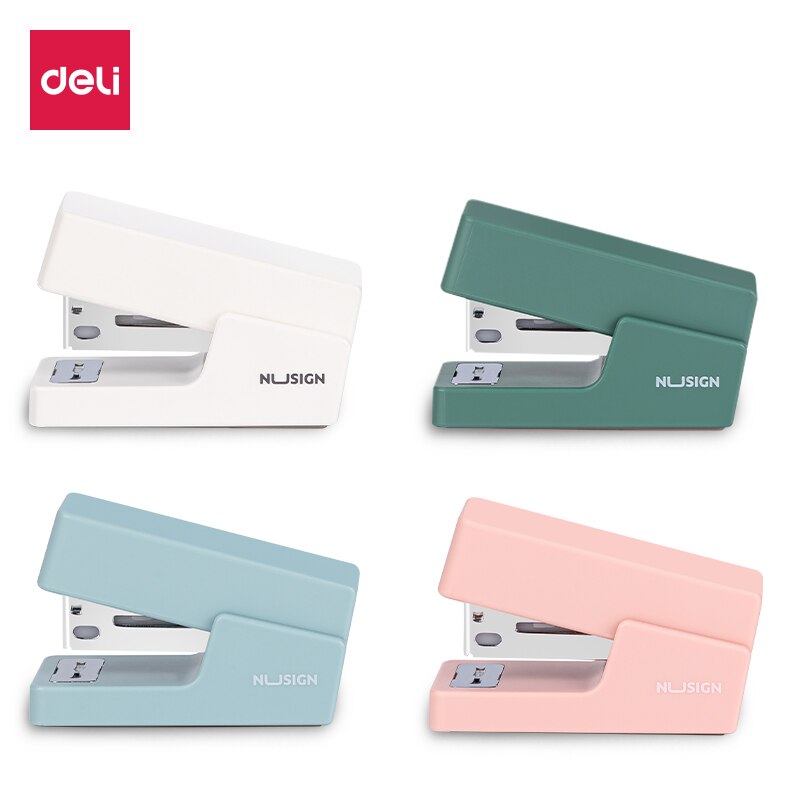 Deli Nusign Mini Stapler With 640 Staples 24/6 26/6 Korean Stapler for Stationery Office Accessories School Supplies