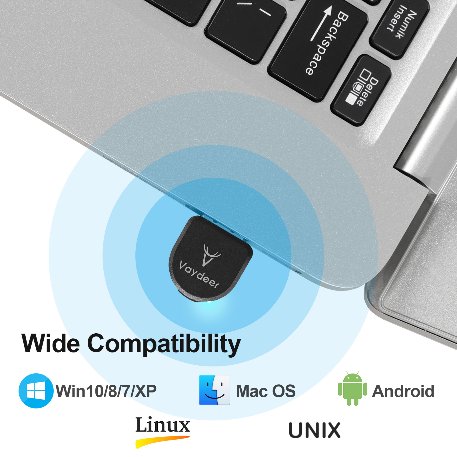 Vaydeer Mini Mouse Jiggler USB Mouse Mover Plug-and-Play Supports Multi-track Simulate Mouse Movement to Prevent Entering Sleep