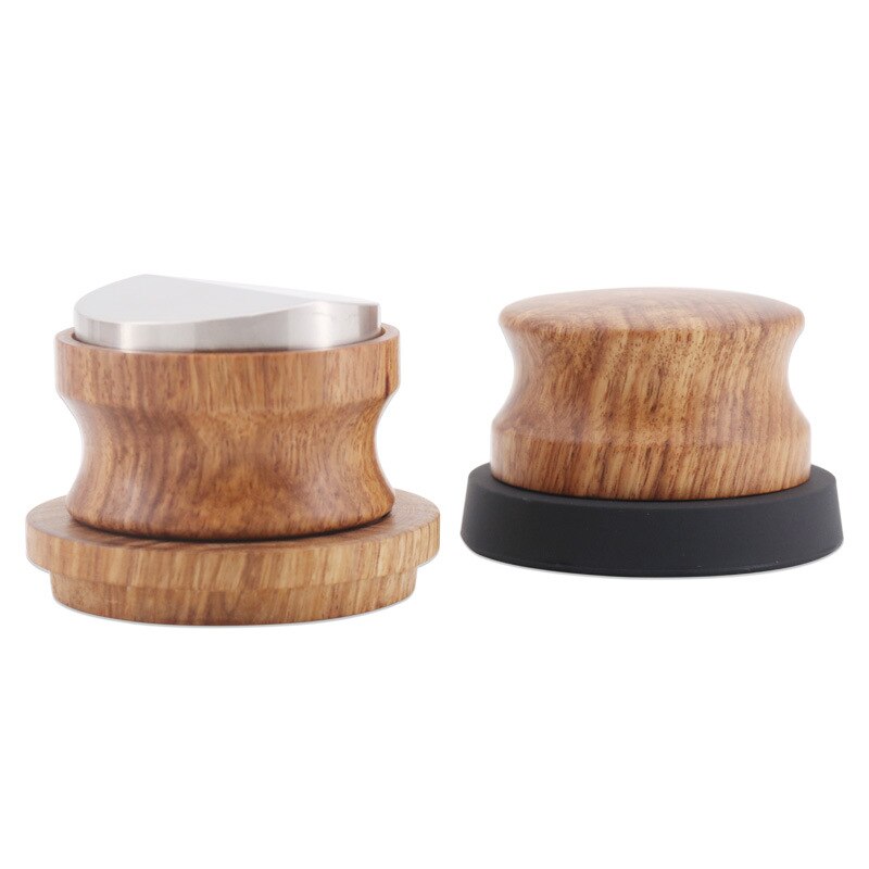 58.35mm Coffee Distributor Rosewood Handle 304 Stainless Steel Espresso Tamper Hammer for Coffee Machines