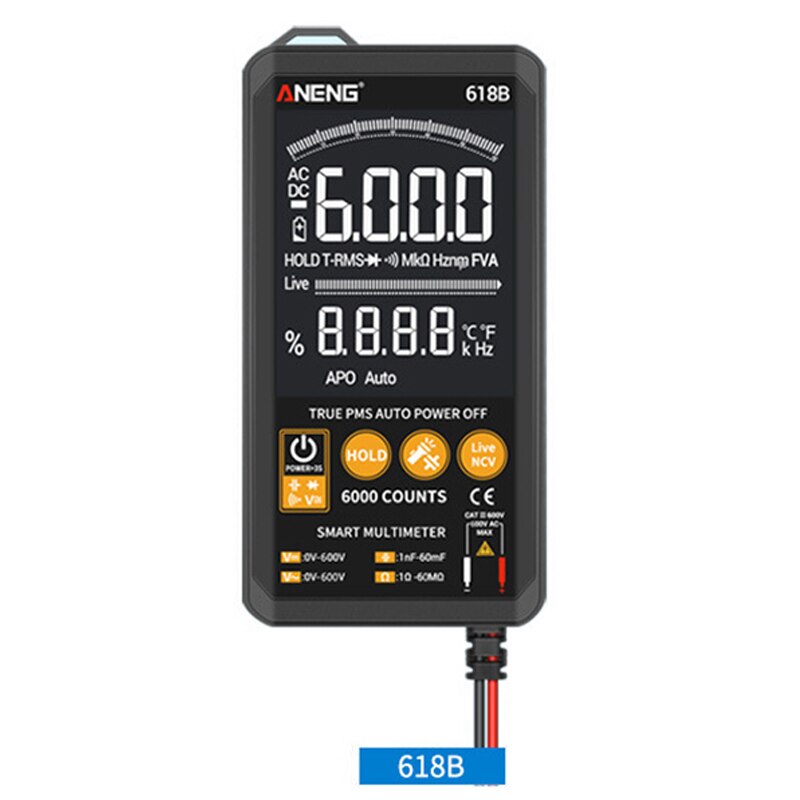 Lc100-  digital lcd højinduktans kapacitansmåler metertester frekvens 1pf-100mf 1uh-100h lc100-+ te: B