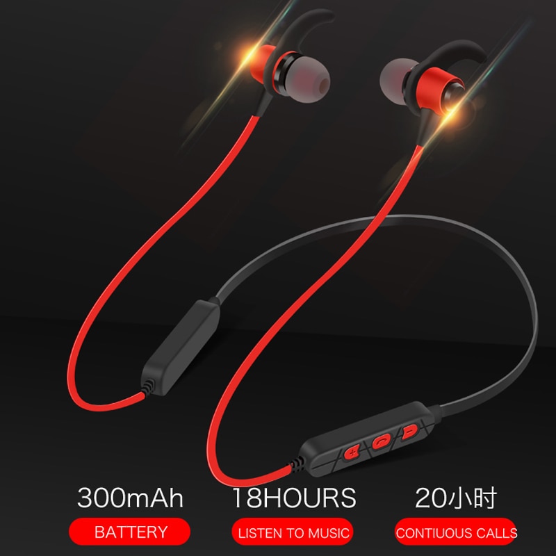 Magic music draadloze bluetooth oordopjes nekband waterdichte sport stereo hoofdtelefoon met microfoon voor telefoon