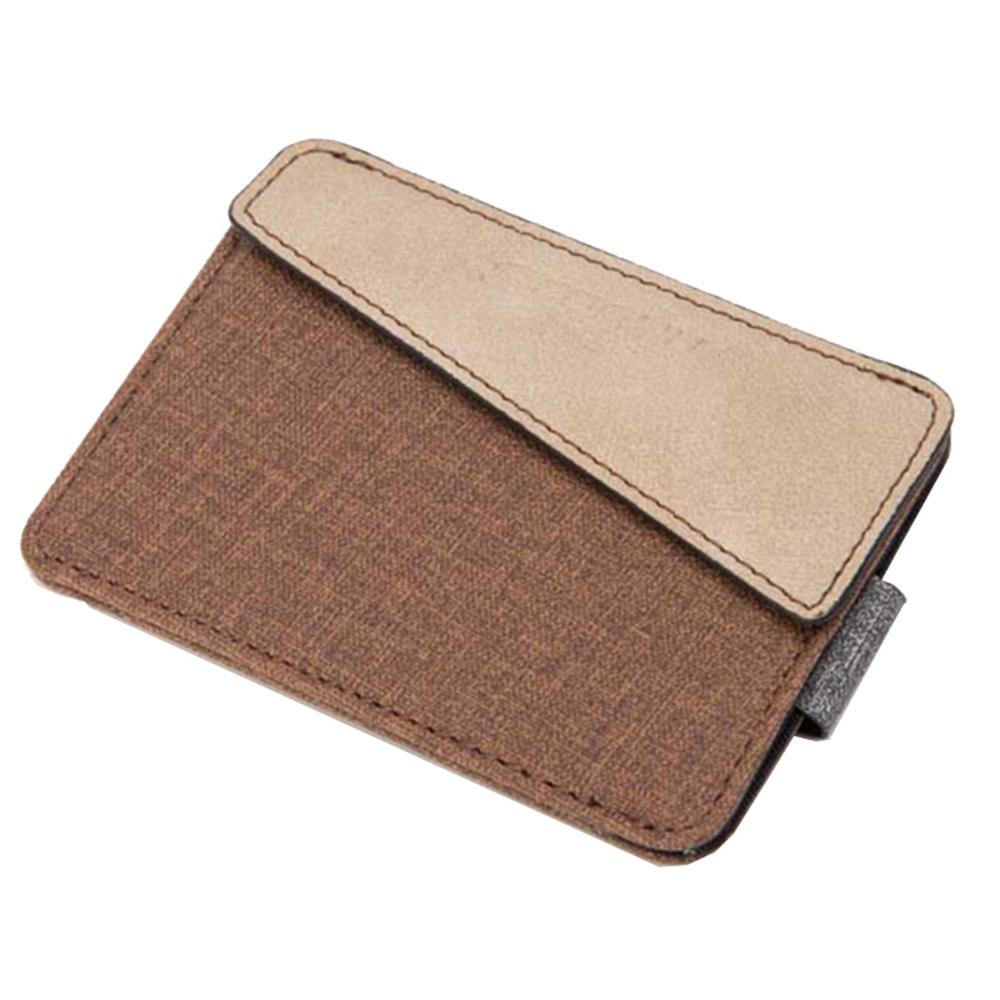 KUDIAN BEAR Minimalist Credit Card Holder Thin Wallet Purse Men Women Bus Card Case Organizer Coin Pocket Tarjetero BID144 PM49: Coffee