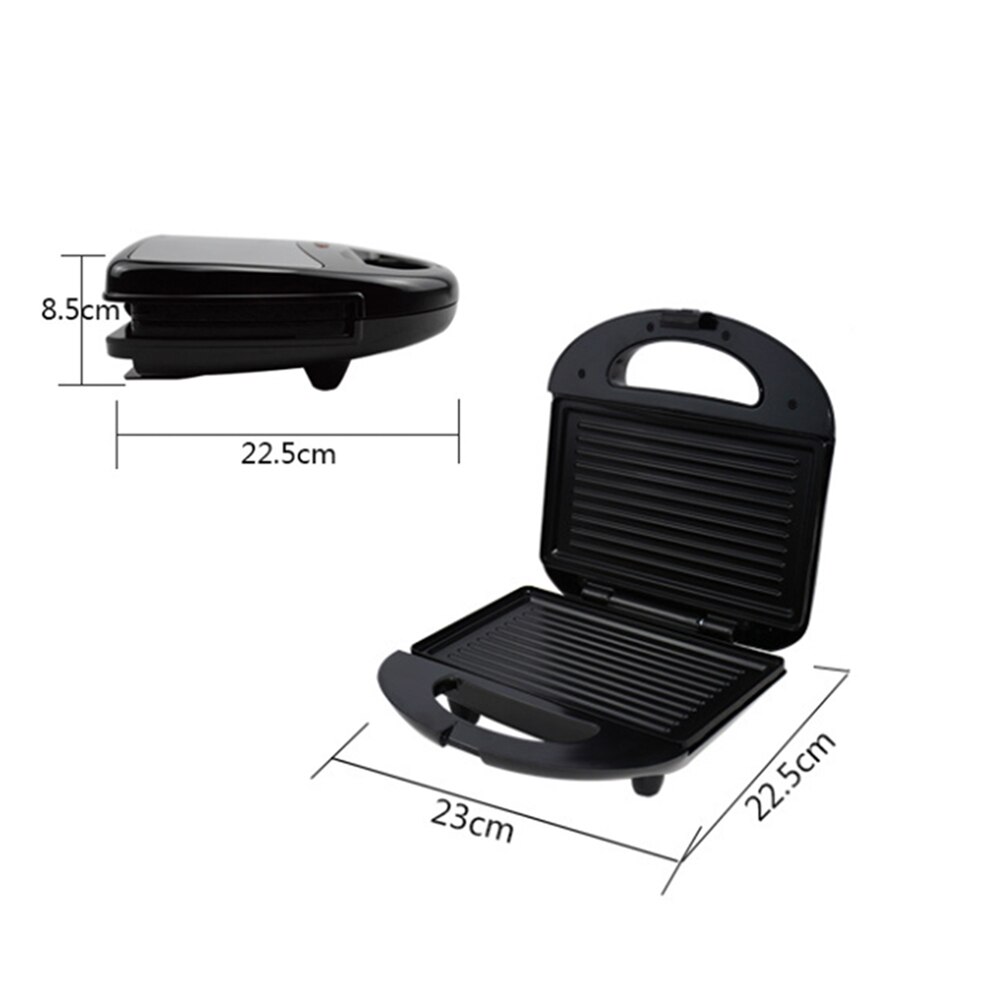 750W Electric Sandwich Maker Mini Grill Toaster Kitchen Breakfast Bread Machine