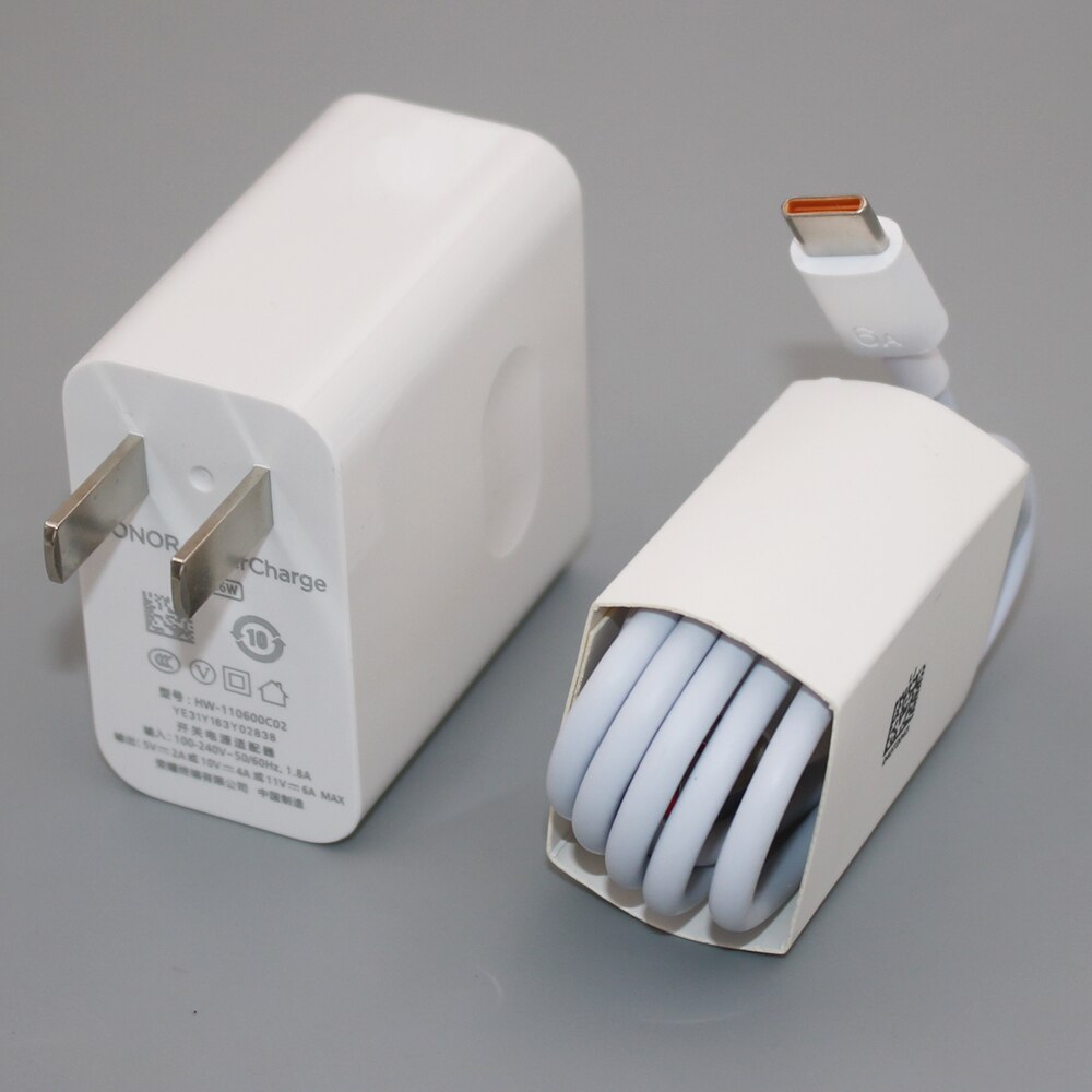 Original Honor 60 50 Pro Magic 4 3 V Super Fast Charger Max 66W 11V6A EU/US/UK Plug Type C Cable For Honor X30 X20 Mate 40 30 20: US add cable