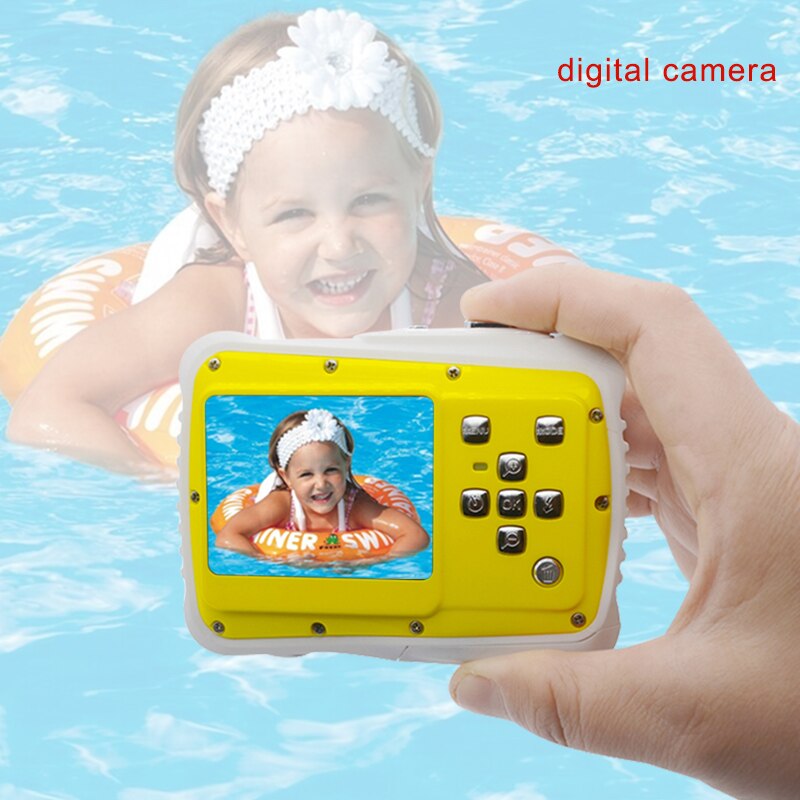 Vanntett 2.0 tommer 5mp hd digitalkamera undervanns barn barn sport mini kamera tegneserie for barn som svømmer